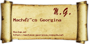 Machács Georgina névjegykártya